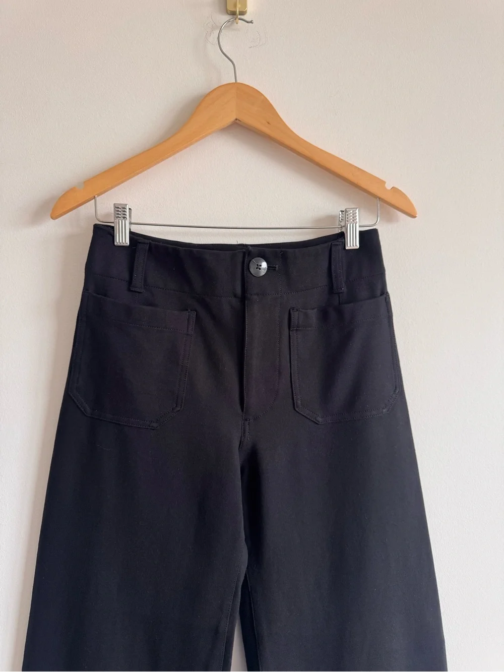 Anthropologie Maeve | Black High-Rise Ponte The Colette Cropped Pants ~ US 27P